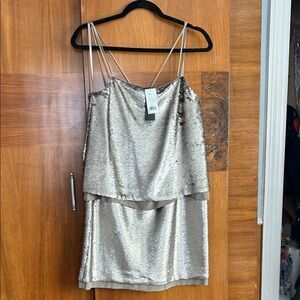 Shimmering Sequin Dress with Spaghetti Straps
